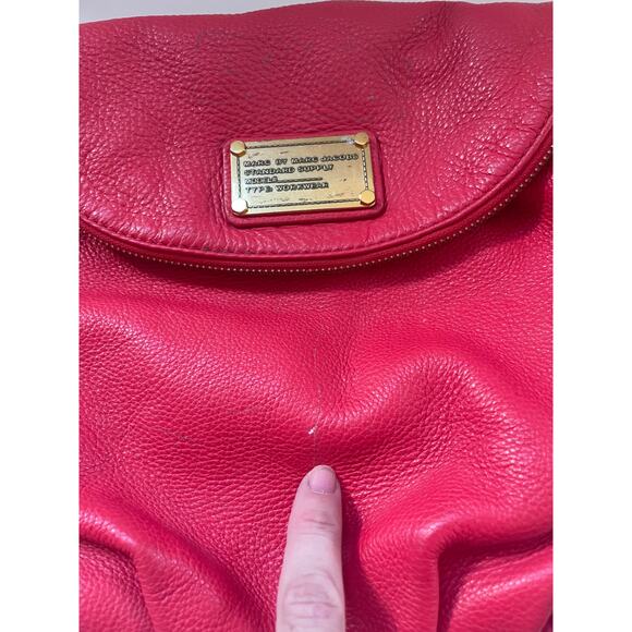 MARC BY MARC JACOBS Classic Q NATASHA Red Leather Crossbody Purse HandBag - Picture 3 of 5